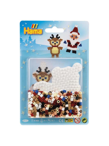 Hama Blister Weihnachten Rentier, Weihnachtsmann Midi-Bügelperlen - ab 5 Jahren