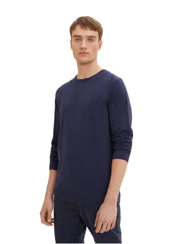 Tom Tailor Pullover BASIC CREW NECK in Blau