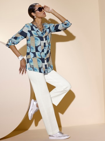 creation L Druckbluse in marine-bleu-bedruckt