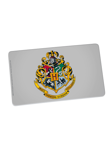 Geda Labels Frühstücksbrettchen HP Hogwarts Wappen in Grau - 23,5x14,5x0,3cm