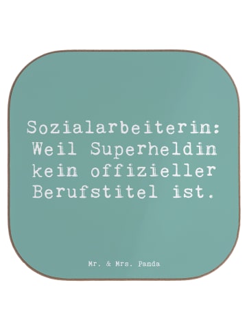 Mr. & Mrs. Panda Untersetzer Tasse Spruch Sozialarbeiterin Heldi... in Meeresbrise