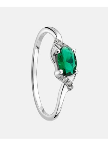 Diamant L'éternel Ring aus 375 Weißgold mit Diamant mit Smaragd
