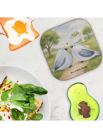 Mr. & Mrs. Panda Tischschoner Tauben Liebe Design ohne Spruch in Weiß