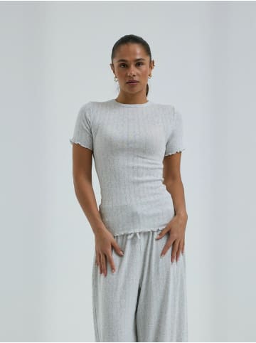 Seamless Basic T-Shirt Jacquard in Lt grey melange