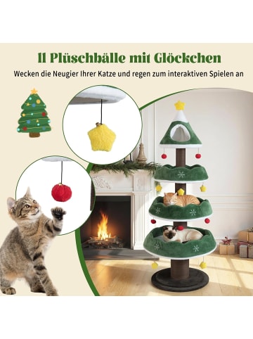 COSTWAY Kratzbaum Weihnachten 179 cm in Grün