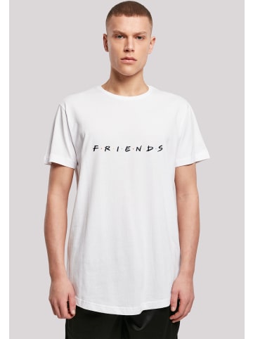 F4NT4STIC Long Cut T-Shirt Friends Text Logo' in weiß