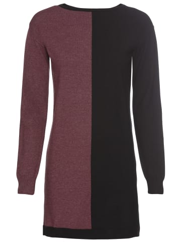 Laura Scott Strickkleid in schwarz-bordeaux