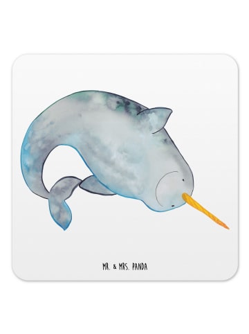 Mr. & Mrs. Panda Coaster Narwal ohne Spruch in Weiß