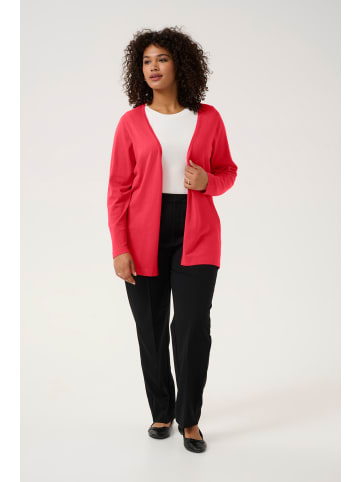 KAFFE curve Strickjacke KCfarsia in Raspberry