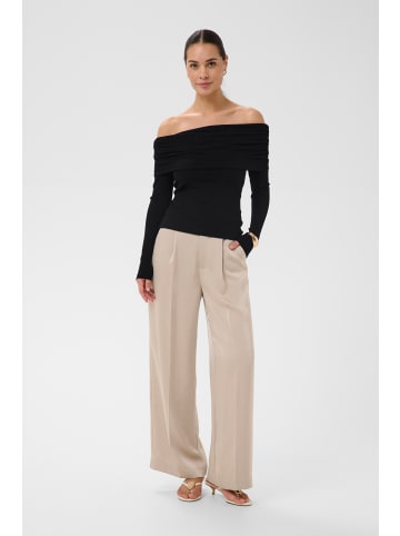 Kaffe Langarm-Shirt KAaubree Slim fit in Black Deep