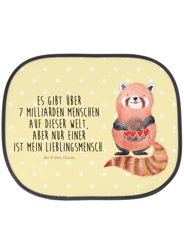 Mr. & Mrs. Panda Sonnenschutz Auto Roter Panda mit Spruch in Gelb Pastell