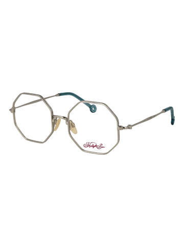 Hally & Son Frauen Gestelle mit Sonnenbrillen-Clips Geometrisch Silber