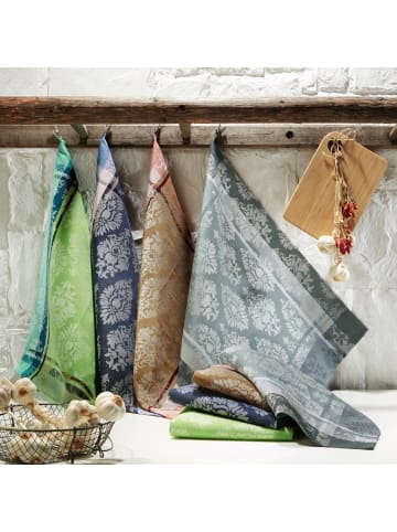 Erwin Müller Jacquard, Halbleinen, Leinen / Halbleinen Geschirrtuch 2er-Pack in grau