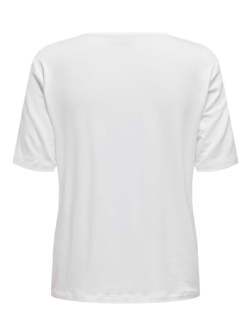 JACQUELINE de YONG T-Shirt 2er-Set  Weich Regular Fit Rundhals in Grau-Weiß