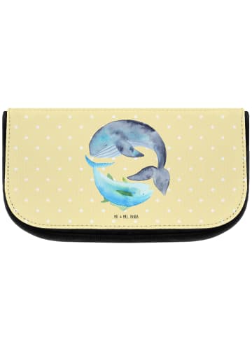 Mr. & Mrs. Panda Toiletry Bag Walfisch Thunfisch ohne Spruch in Gelb Pastell