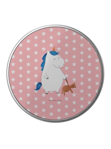 Mr. & Mrs. Panda Blechdose rund Einhorn Teddy ohne Spruch in Rot Pastell