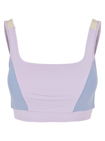 Urban Classics Urban Classics Damen Ladies Color Block Bra in lilac/violablue/softseagrass