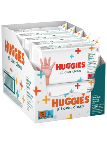 HUGGIES Feuchttücher Baby Wipes All Over Clean Monatsbox 10 x 56 Tücher