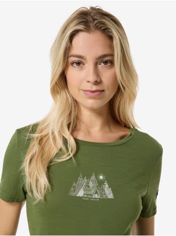 super.natural W TOP MOUNTAIN ART TEE in grün