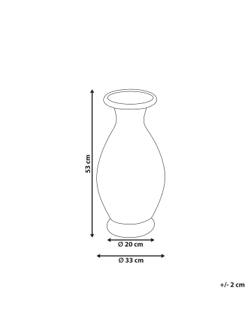Beliani Dekovase RAWAS in Weiß/Grün/Blau - (W) 33 x (H) 53 x (L) 33 cm