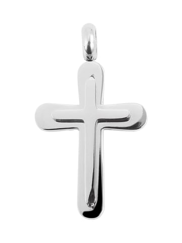 Adeliás Unisex Anhänger – Kreuz Kreuzanhänger aus Edelstahl in silber