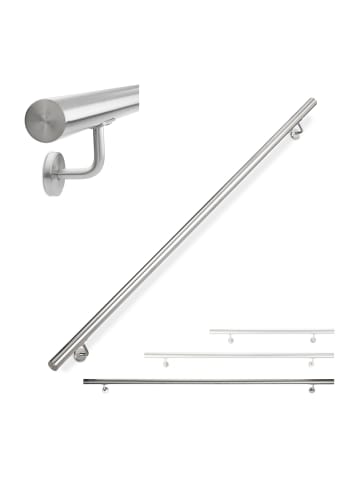 relaxdays Handlauf in Silber - (L)200 cm