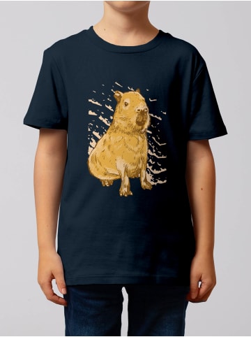 wat? Apparel T-Shirt Capybara in Dunkelblau