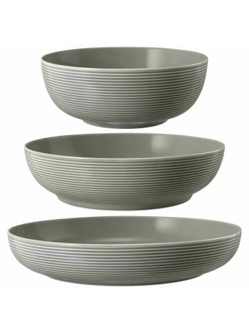 3-tlg. Foodbowl Beat Color Glaze in Perlgrau 20/25/28 cm