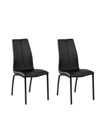 ebuy24 Esszimmerstuhl Amin Schwarz 4er Set