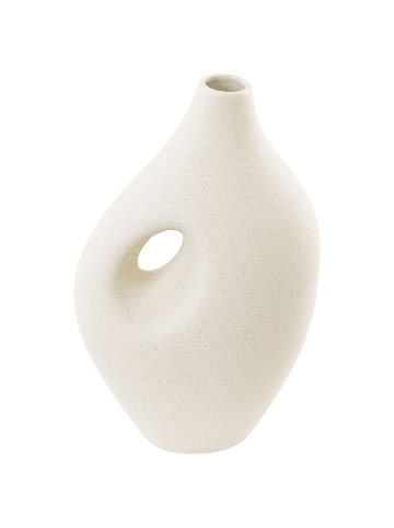 Beliani Blumenvase KOMOTINI in Weiß - (W) 20 x (H) 32 x (L) 10 cm