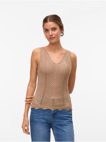 Vero Moda Strickpullover in Silver Mink