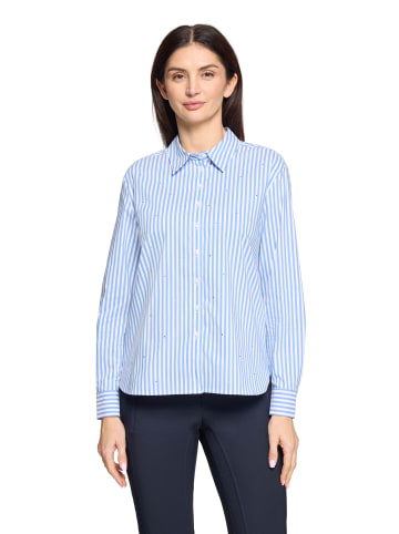 Betty Barclay Hemdbluse mit Kragen in Weiß/Blau