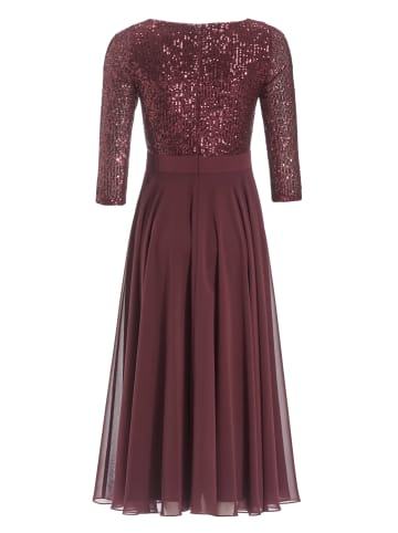 SWING Kleid in aubergine - 0002