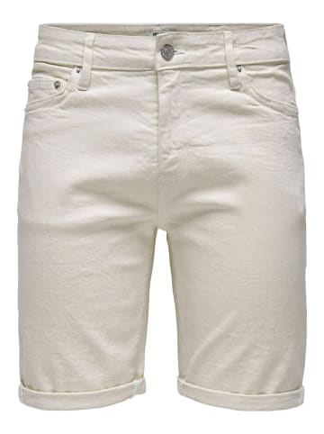 ONLY & SONS Jeans-Shorts in Ecru