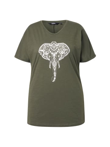 Ulla Popken Shirt in olivgrau