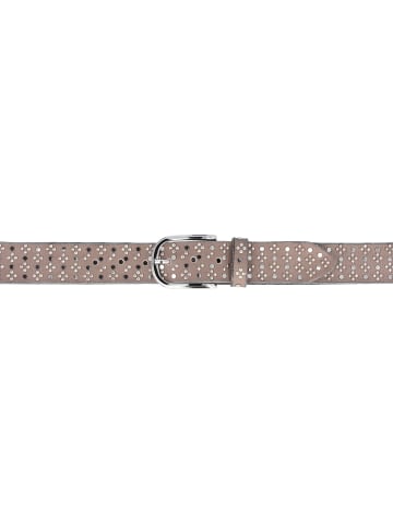 b.belt Nietengürtel Leder in taupe