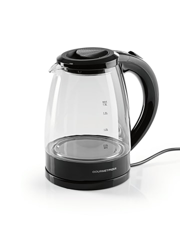 Gourmet Maxx Glas-Wasserkocher 1,8l 1800W schwarz  Transparent