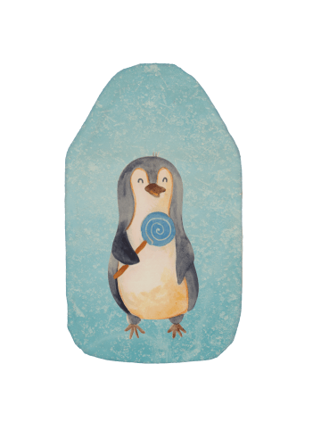 Mr. & Mrs. Panda Wärmflasche Pinguin Lolli ohne Spruch in Eisblau