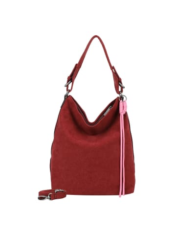 Fritzi aus Preußen Bitzi01 Suede Jacky Schultertasche 34 cm in ruby red