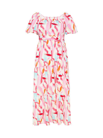 Usha Women Dress in pink multicolor