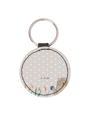 Mr. & Mrs. Panda Anhänger Otter Stein ohne Spruch in Grau Pastell