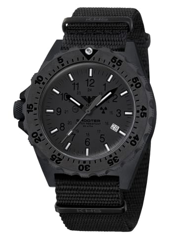 KHS Herren-Armbanduhr Shooter MKII XTAC Schwarz