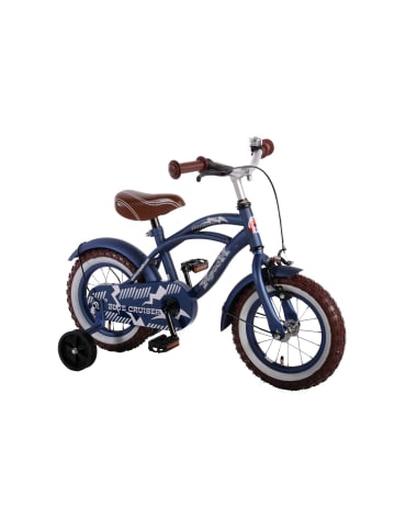 Volare Kinderfahrrad Blue Cruiser Fahrrad für Jungen 12 Zoll Kinderrad Blau 3 Jahre