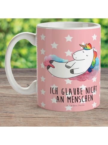 Mr. & Mrs. Panda Trinklernbecher Einhorn Wolke 7 mit Spruch in Rot Pastell