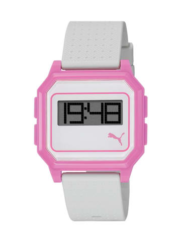 Puma Time Quarzuhr in Pink/Weiss 45 mm