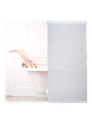 relaxdays Duschrollo in Weiß - (B)80 x (H)240 cm