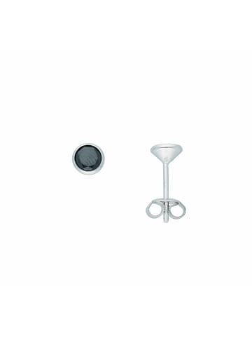 Adeliás Damen 925 Silber Ohrringe / Ohrstecker mit Zirkonia Ø 5,5 mm in bunt