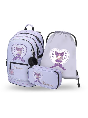 BAAGL 3-tlg. Set: Schulrucksack Core in Schwarz Kuromi Sweet One