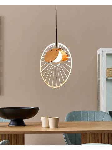 Beliani Pendelleuchten BARGO in Gold/Braun - (W) 20 x (H) 151 x (L) 10 cm