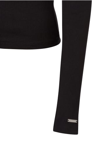 Aim'n Langarmshirt Ease Ribbed Long Sleeve in schwarz